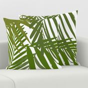 Palm leaf - green on white greenery tropical Palm leaves Palm tree 