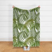 Palm leaf - green on white greenery tropical Palm leaves Palm tree 