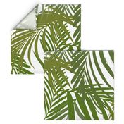 Palm leaf - green on white greenery tropical Palm leaves Palm tree 