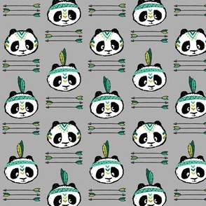 panda w/ arrow stack (dark green) small scale || pandamonium