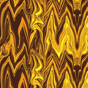 Tearful Ogre Bargello in Gold and Brown - Large