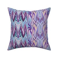 Tearful Ogre Bargello, Purple, Pink, Aqua and Lavender, Large