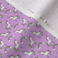 Cute Unicorn Rainbow in Purple Tiny 0,75 inch