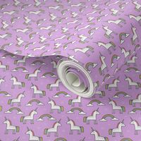 Cute Unicorn Rainbow in Purple Tiny 0,75 inch