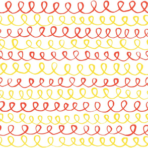 Brush curve lines white/red/yellow