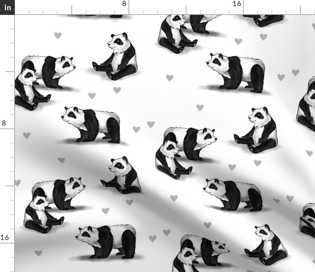 Pandas and Hearts