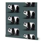 Panda on Dark Green