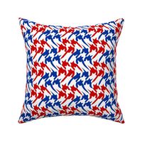 national flag waving houndstooth