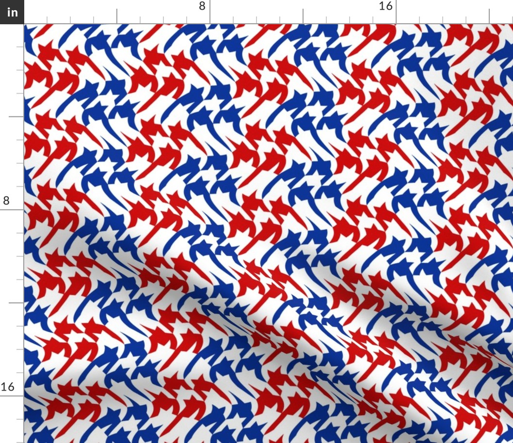 national flag waving houndstooth