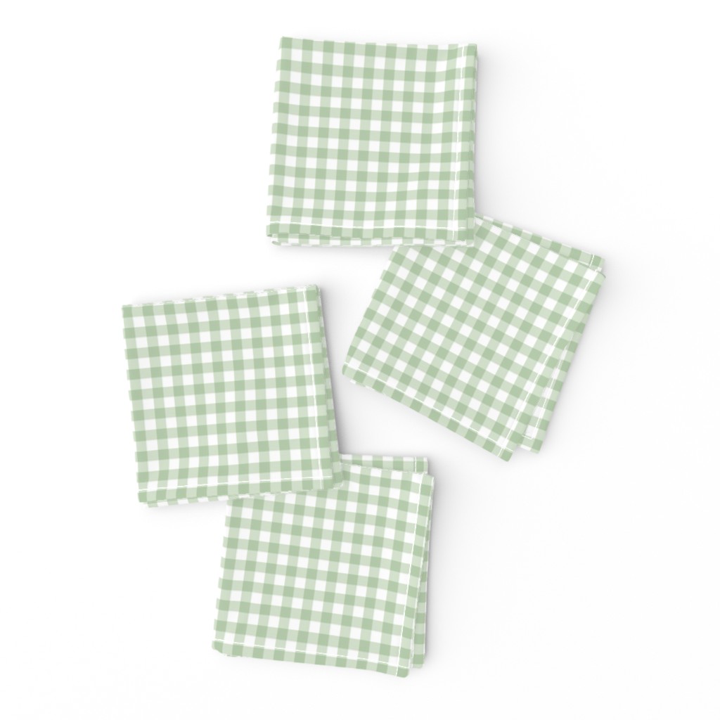 Unconditionally- Light Green & White Gingham Plaid 