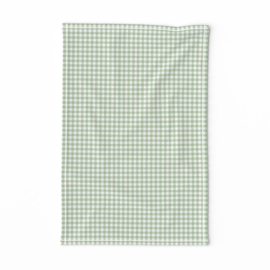 Unconditionally- Light Green & White Gingham Plaid 