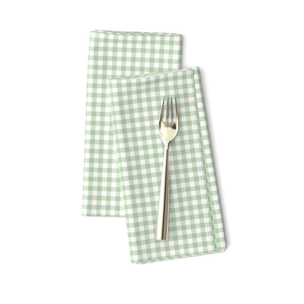 Unconditionally- Light Green & White Gingham Plaid 