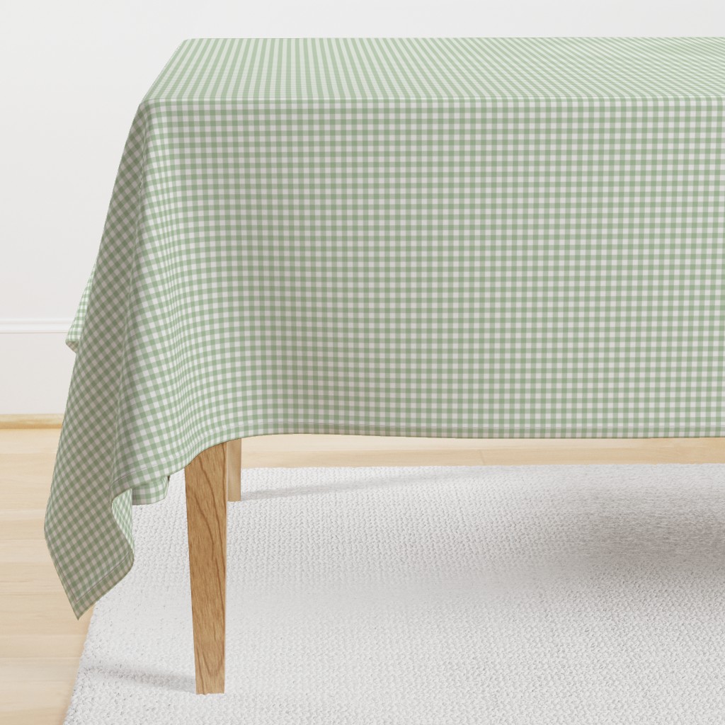 Unconditionally- Light Green & White Gingham Plaid 