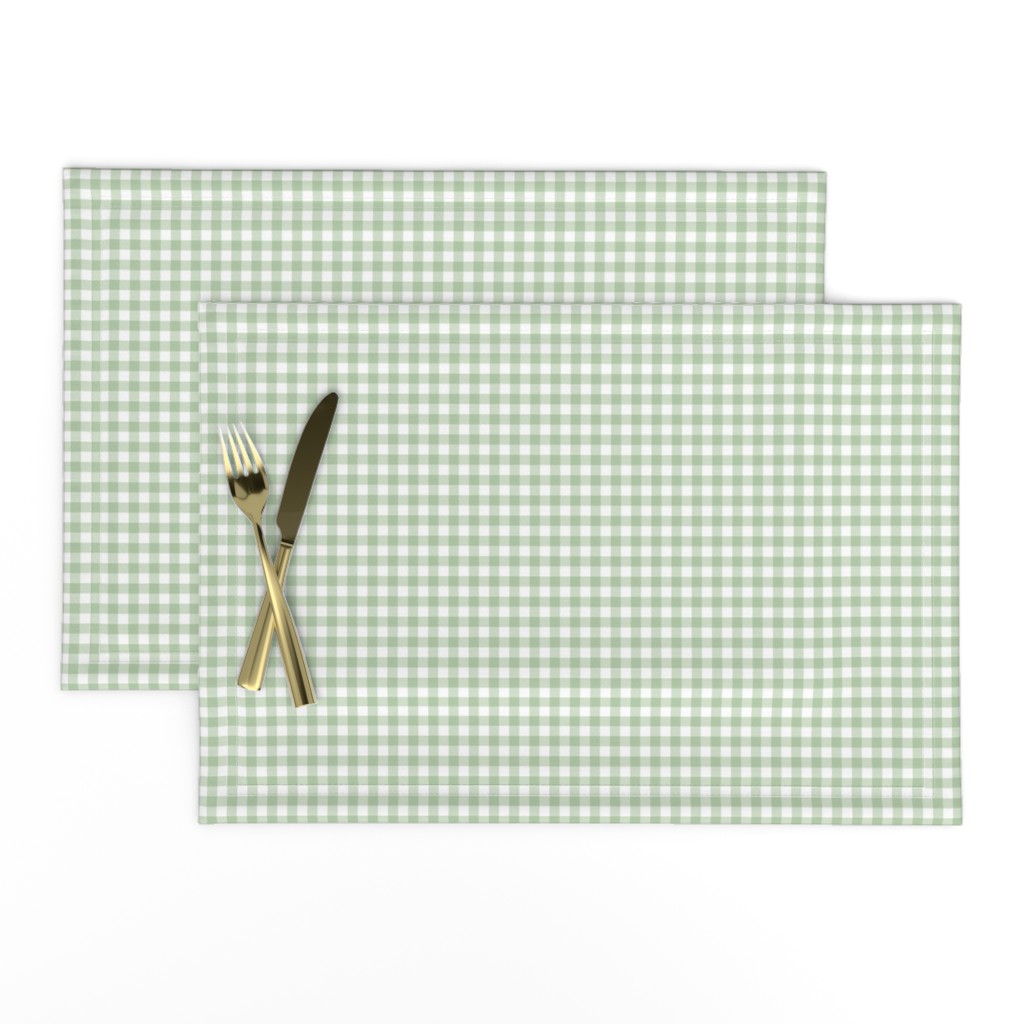 Unconditionally- Light Green & White Gingham Plaid 