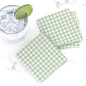 Unconditionally- Light Green & White Gingham Plaid 