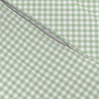 Unconditionally- Light Green & White Gingham Plaid 