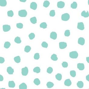mint dots painted dots girls nursery baby dot fabric cute coordinate