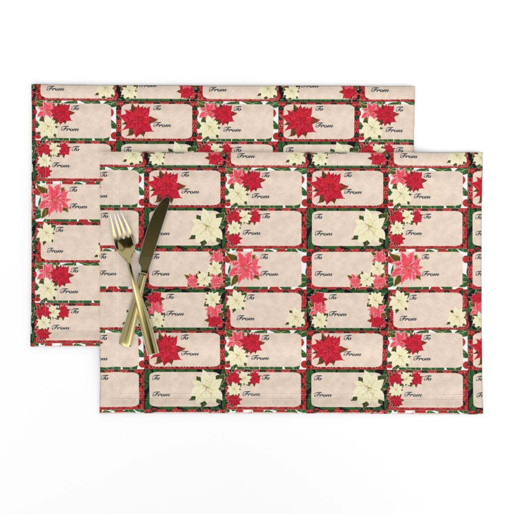 Poinsettia Christmas Gift Tags