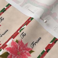 Poinsettia Christmas Gift Tags