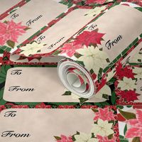 Poinsettia Christmas Gift Tags