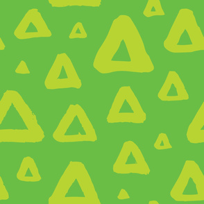 Grunge triangles green
