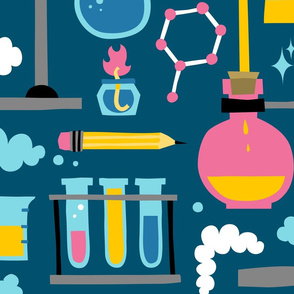 Chemistry science cartoon equipment 