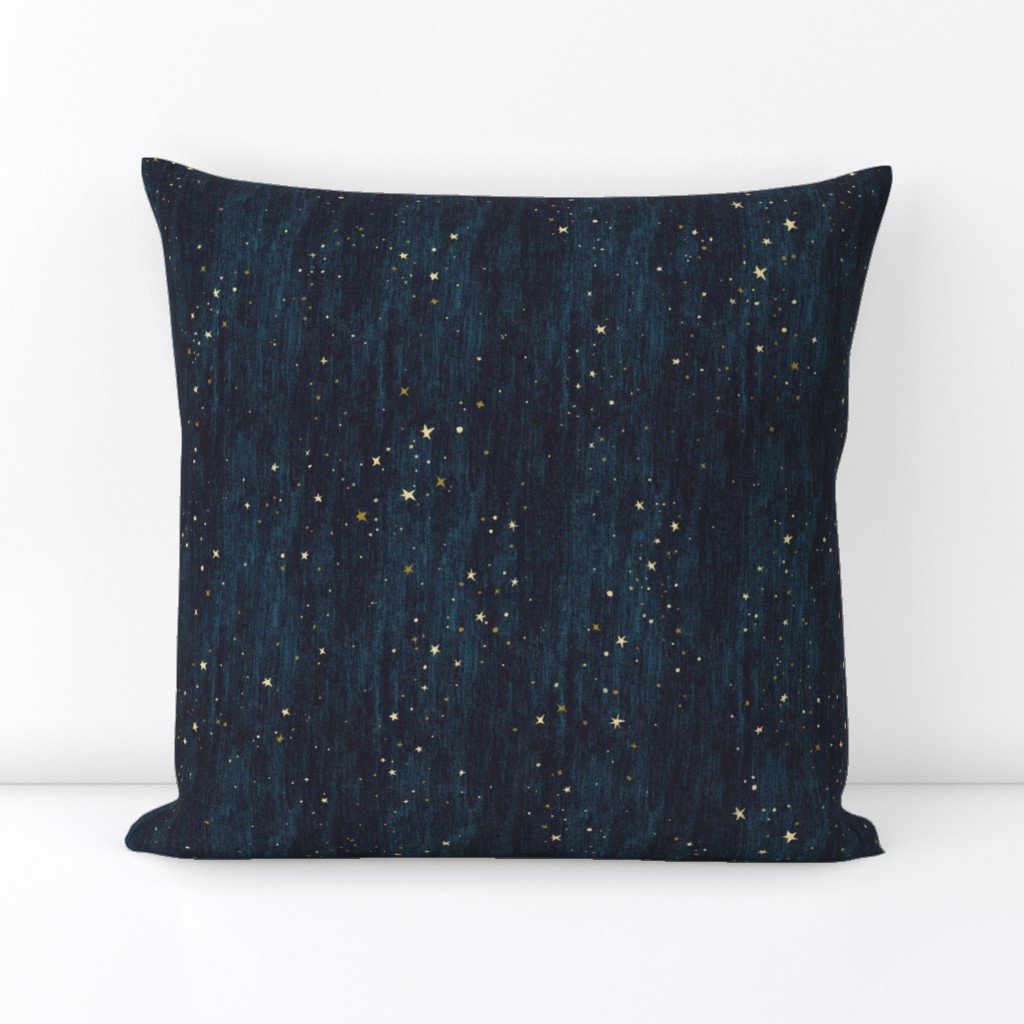 Horizontal Night Sky Stars Midnight Blue dark blue non-directional