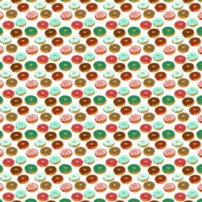 tiny christmas donuts red and green donuts doughnuts christmas fabric