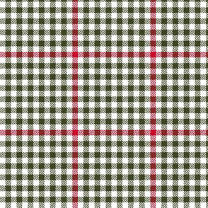 Christmascolors tartan check - red, white and evergreen 