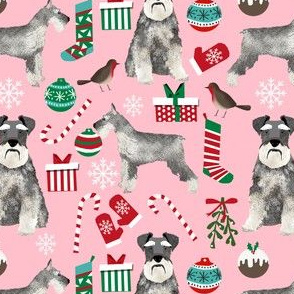 schnauzer christmas fabric christmas dogs fabric cute schnauzers fabric  christmas presents fabric cute christmas design