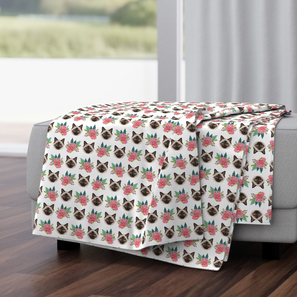 birman cat florals fabric cute birman cat design best birman cat florals cute seal point cat