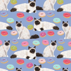 birman cat fabric seal point birmans cute donuts fabric cute cat fabric donuts fabric