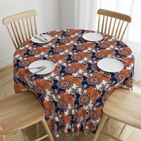 Navy and orange team color  Paisley Mandala