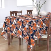 Navy and orange team color  Paisley Mandala