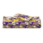 Purple and yellow team color Paisley mandala