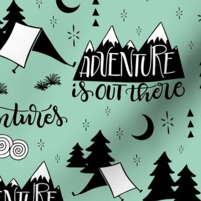 Adventure is out there - Mint background