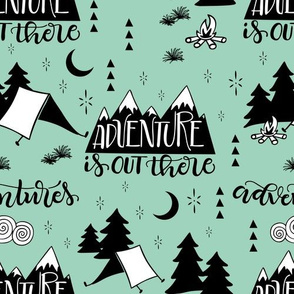 Adventure is out there - Mint background