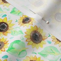 Cheerful Watercolor Sunflowers