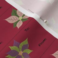 Traditional Poinsettia Gift Tags