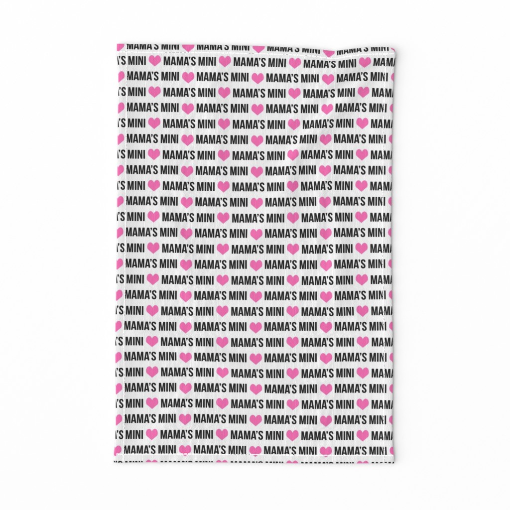 mama's mini girls name fabric cute text font fabric cute girls design