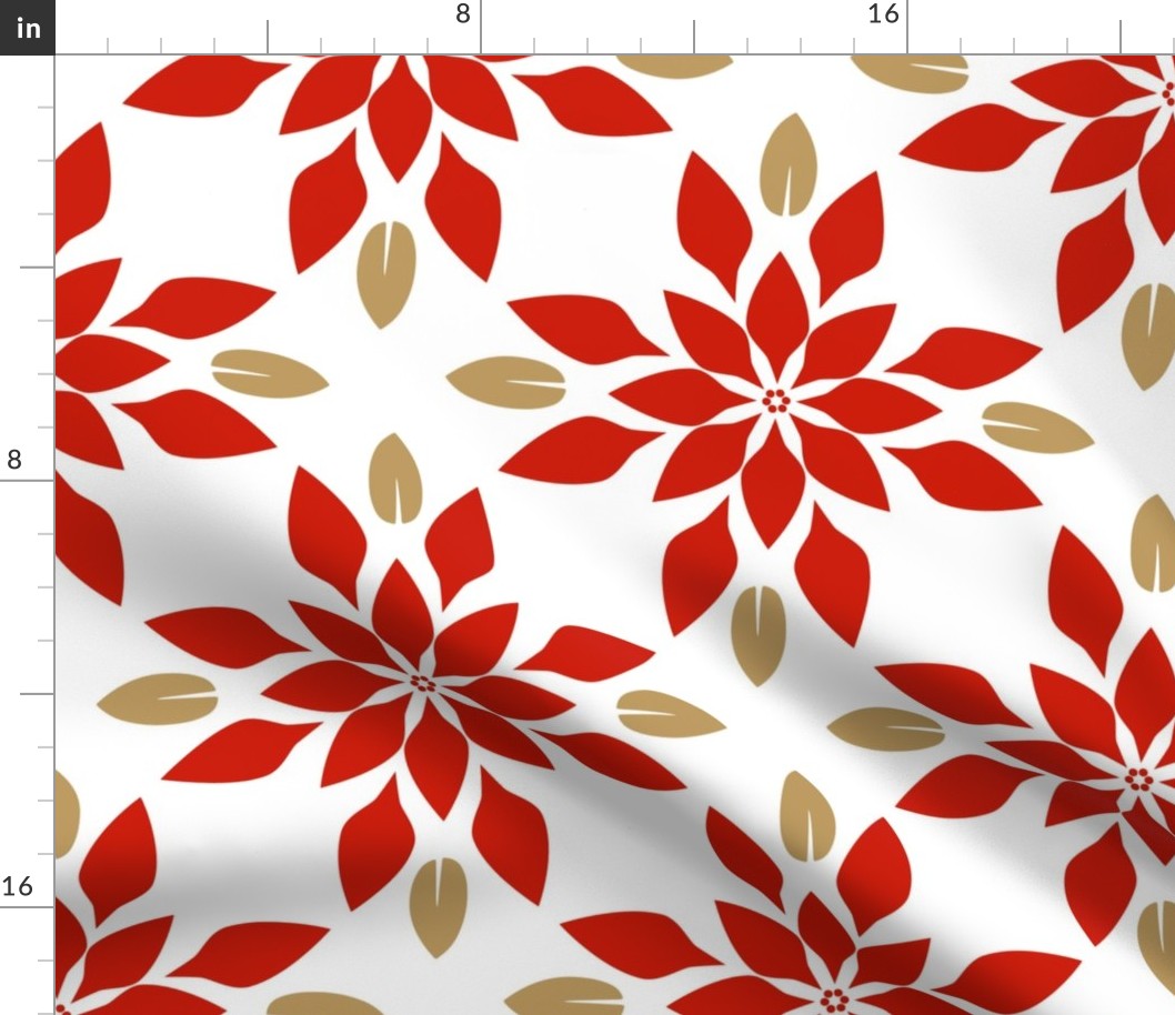 Poinsettia Geometric Large