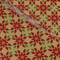 Poinsettia Gold Stripe Small