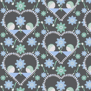 The heart of Spoonflower (on grey)