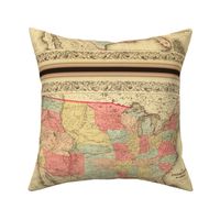 USA Map 2, vintage, small