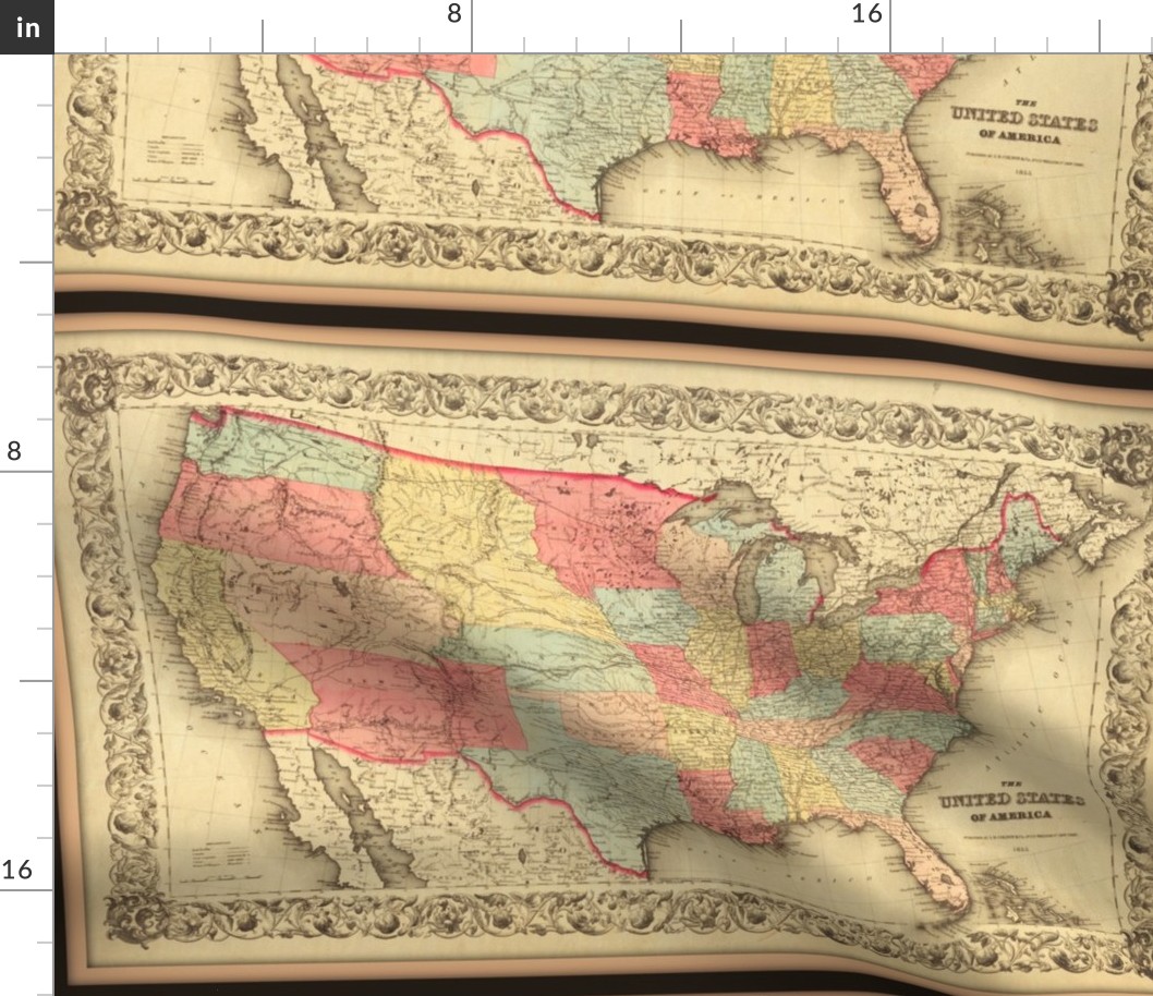 USA Map 2, vintage, small