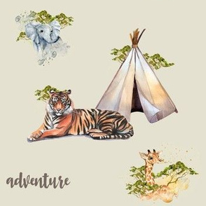 Safari Adventure Print - Tan