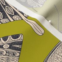 swallowtail butterfly citron basalt tea towel