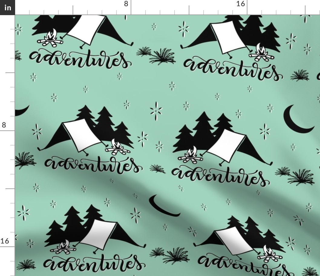 Adventures - Mint background