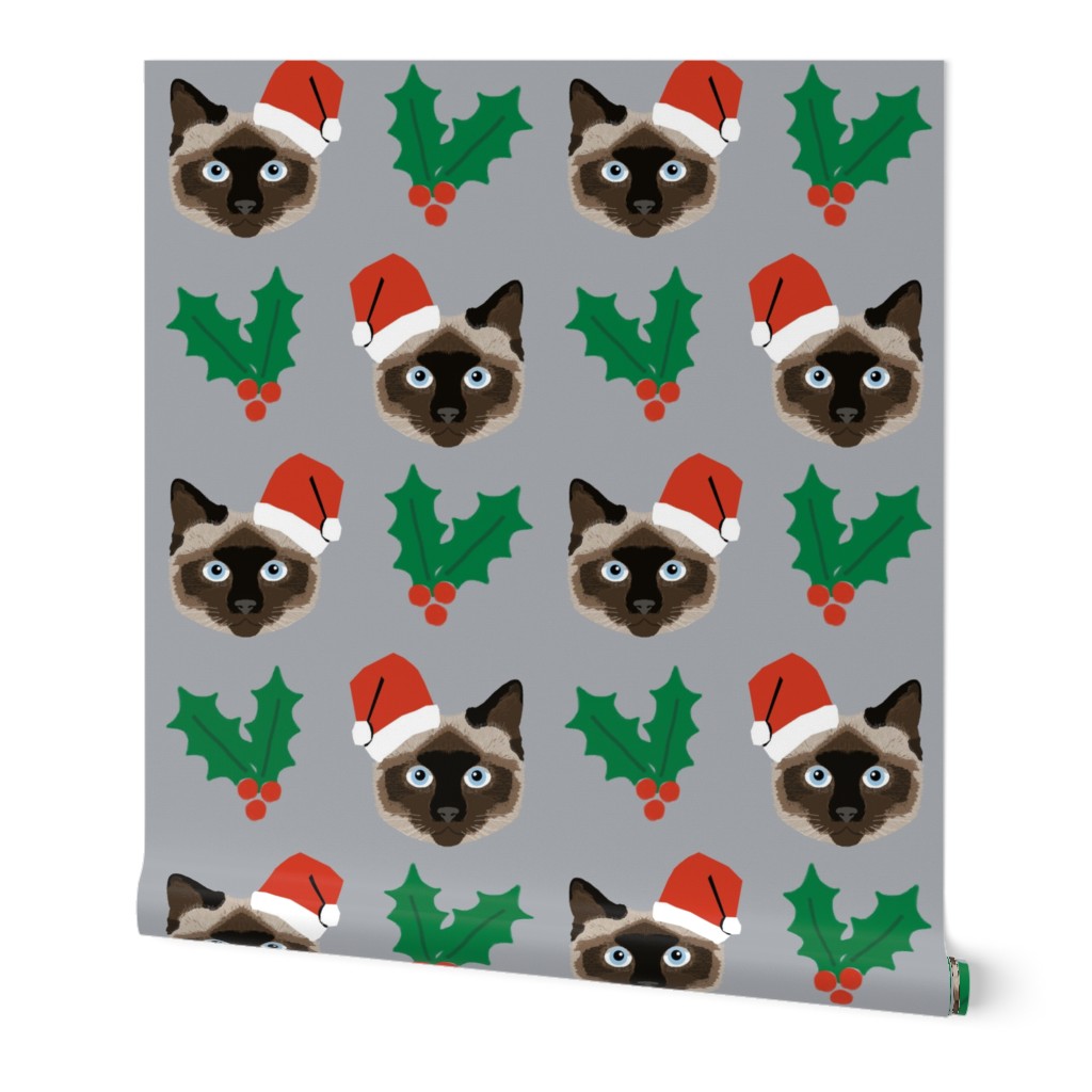 siamese christmas cat christmas cats siamese cat christmas cat fabric