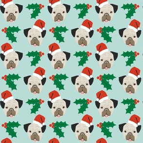 pug christmas fabric pug dogs fabric cute christmas santa paws fabric cute dog design
